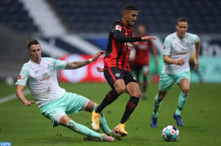 Championnat d&rsquo;Allemagne : Match nul entre Francfort et Borussia Mönchengladbach, Aymen Barkok décisif
