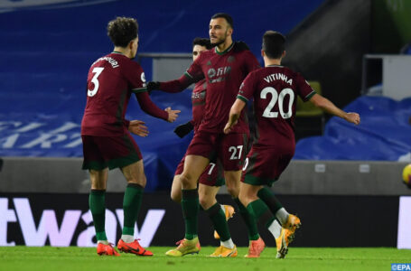 Championnat d&rsquo;Angleterre (17è journée): Romain Saïss buteur face à Brighton