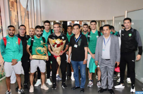المنتخب الوطني المغربي لكرة القدم داخل القاعة يعود إلى أرض الوطن متوجا بلقبه الثاني لبطولة كأس العرب