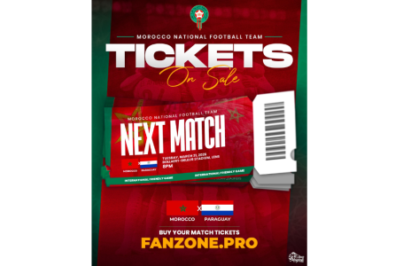 Amical Maroc/Paraguay: Vente des billets à partir de ce lundi à 18h00
