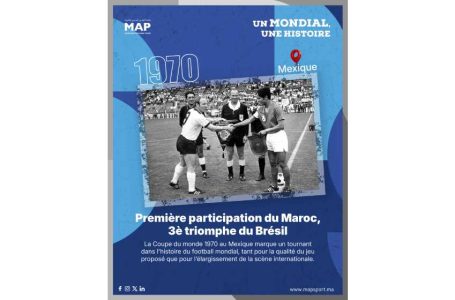 Mondial-1970 (Mexique): Première participation du Maroc, 3è triomphe du Brésil