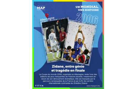 Mondial-2006 (Allemagne): Zidane, entre génie et tragédie en finale