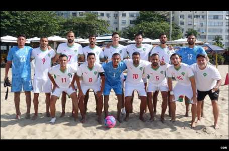 ذهاب المباراة الفاصلة المؤهلة إلى نهائيات كأس إفريقيا للأمم لكرة القدم الشاطئية.. المنتخب المغربي يفوز على نظيره الليبي (2-4)
